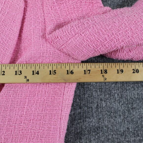 Zara Blazer Women XS Candy Pink Textured Tailored Gold Button Jacket Academia - Picture 8 of 10